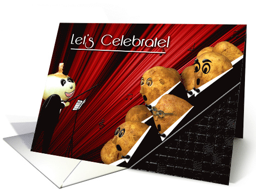 Music Invitation, Celebration, Humor, Classical Choir, Potatoes card