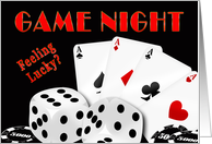 game Night Invitation - Cards, Dice, Chips - Poker card