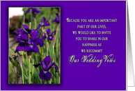 Renewal of Wedding Vows Invitations - Purple - Iris’ card