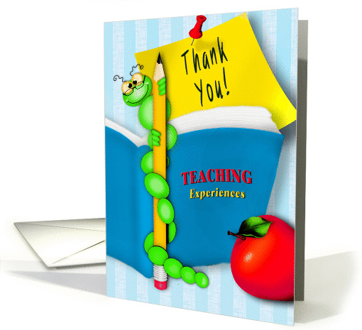 Teacher Appreciation Day - Bookworm -Apple card (928781)