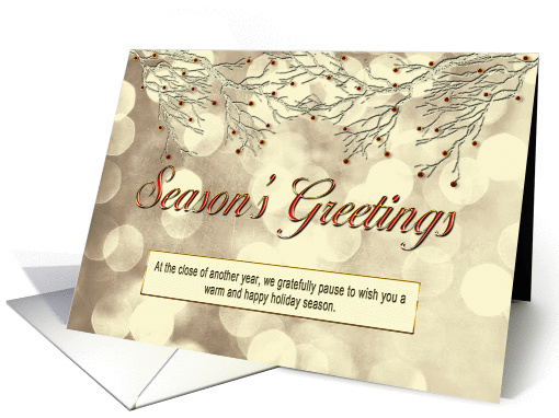 Season's Greetings - Branches - Red Decorations card (948547)