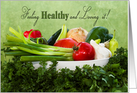 Feeling Healthy - Blank Note Card - vegetables card