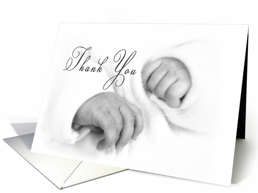Baby Thank You Cards - Blank - Dreamy Baby Hands card (949281)