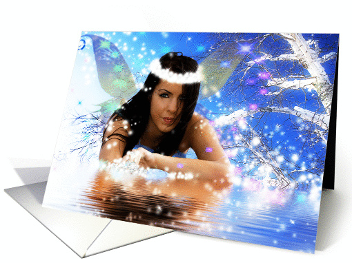 Ice Fairy Note Card - Fairyand Lights card (951897)