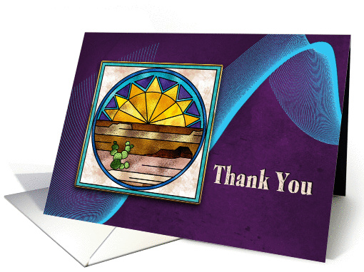 THANK YOU - AMERICAN INDIAN DESIGN - SUNRISE card (955211)