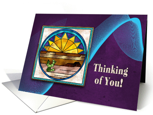 THINKING OF YOU - AMERICAN INDIAN DESIGN - SUNRISE card (955213)