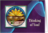THINKING OF YOU - AMERICAN INDIAN DESIGN - SUNRISE card
