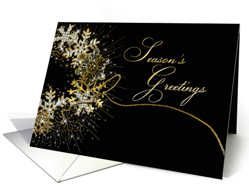 Season's Greetings - Gold Ornate Wreath card (959623)
