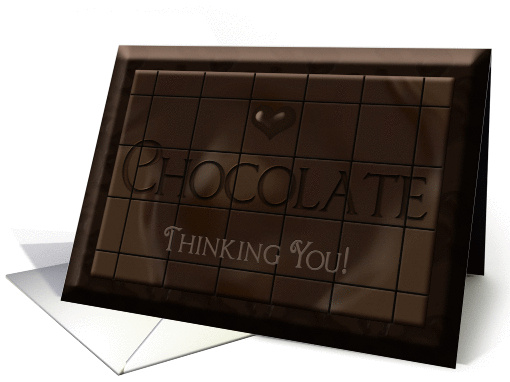 Thinking of You - Blank Card - Chocolate Candy Bar card (972755)