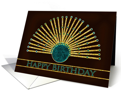 Birthday - Ornate Native Fan Design card (975051)