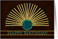 Birthday - Ornate Native Fan Design card