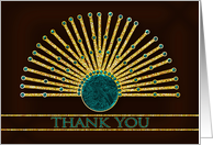 Thank You - Ornate Native Fan Design card