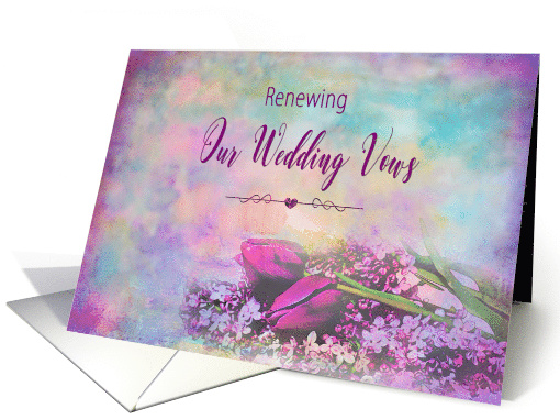 Renewing Wedding Vows, Invitation, Purple Elegance, Tulips... (977761)