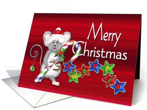 Merry Christmas, Sweetie, Christmas Mouse with Candy Cane... (999377)