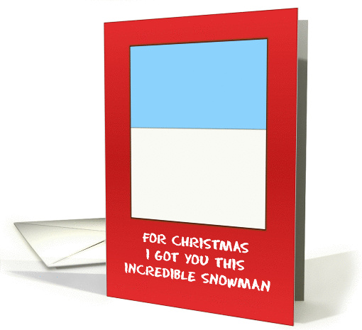 Christmas Snowman, Unassembled card (332877)
