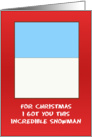 Christmas Snowman, Unassembled card