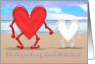Beach Valentine card