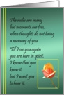 Rose Thinking of You card
