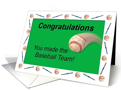 Baseball Team Congratulations card (406095)