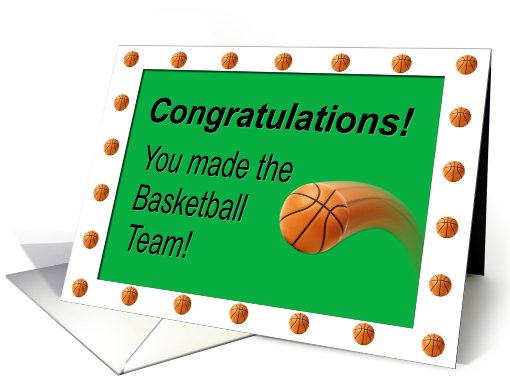 Basketball Team Congratulations card (406096)