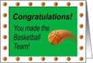 Basketball Team Congratulations card