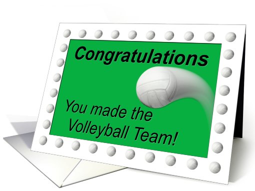 Volleyball Team Congratulations card (406105)