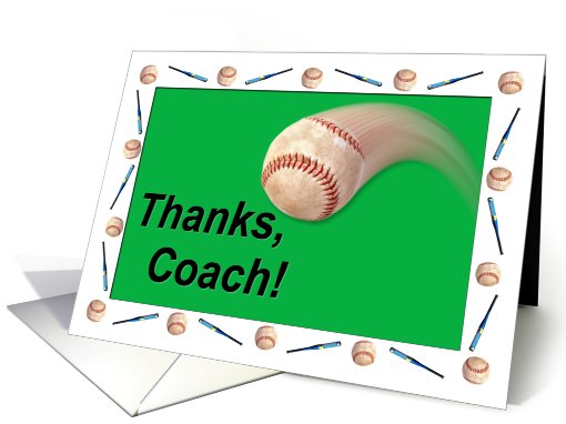 Baseball Coach Thanks card (406111)