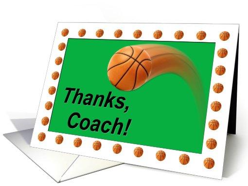 Basketball Coach Thanks card (406119)