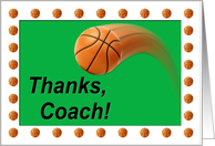 Basketball Coach Thanks card