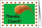 Basketball Coach Thanks card