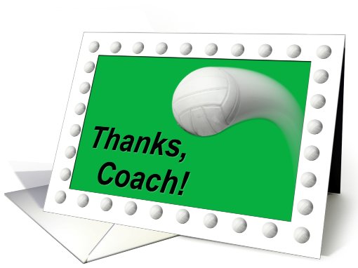 Volleyball Coach Thanks card (406125)