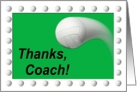 Volleyball Coach Thanks card