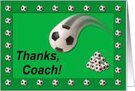 Soccer Coach Thanks card