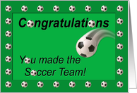 Soccer Team Congratulations Soccer Ball card