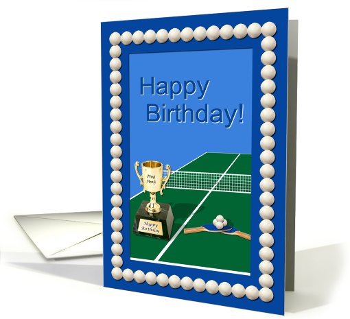 Ping Pong Birthday card (411124)