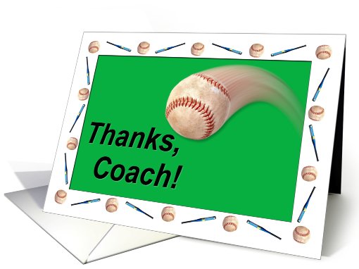 Baseball Coach Teacher Appreciation card (412640)