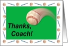 Baseball Coach Teacher Appreciation card