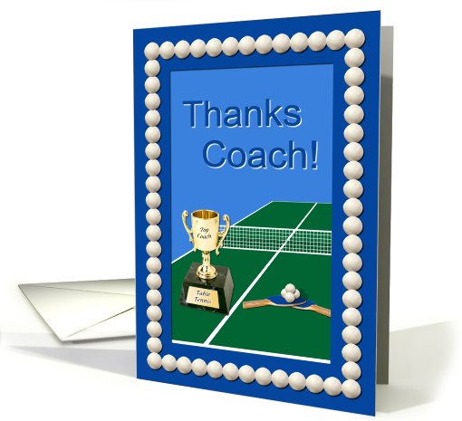 Table Tennis Coach Teacher Appreciation card (412642)