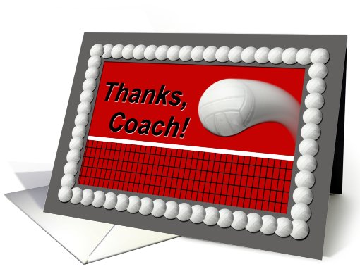 Volleyball Coach Teacher Appreciation card (417057)