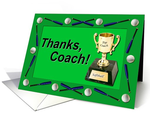 Softball Coach Teacher Appreciation card (417061)