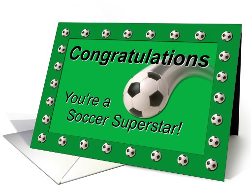 Soccer Superstar Congratulations Green card (417129)