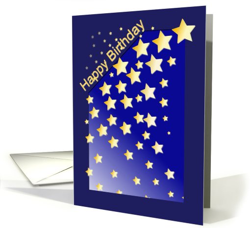 Happy Birthday Stars card (418698)