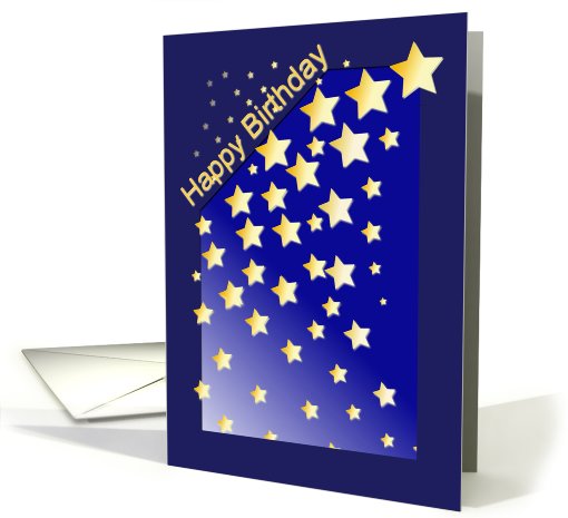 Happy Birthday Stars card (418741)