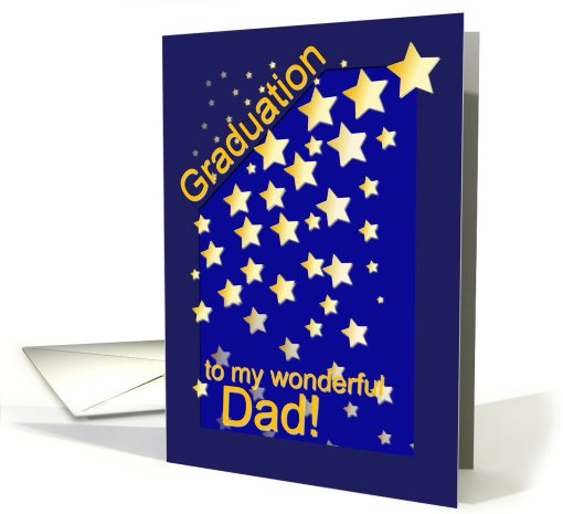 Graduation Stars, Dad, from Son card (419127)