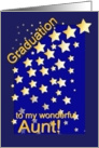 Graduation Stars, Aunt, from Niece card