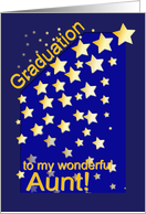 Graduation Stars, Aunt, from Nephew card
