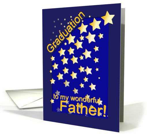 Graduation Stars, Father, from Son card (419174)