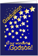 Graduation Stars, Godson, from Godparents card