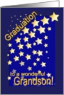 Graduation Stars, Grandson, from Grandparent card