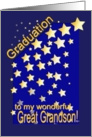Graduation Stars, Great Grandson card